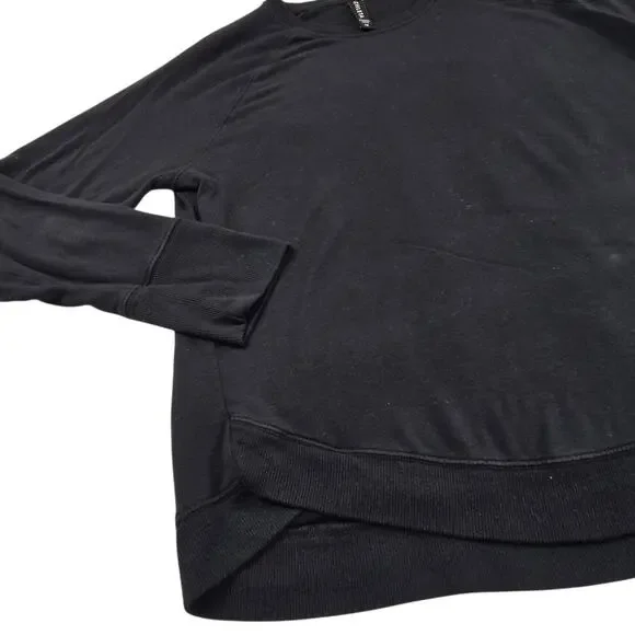 Athleta Mindset Sweatshirt Size 1X Black Soft Nirvana Knit #472751 - Picture 3 of 10